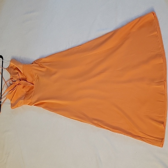 HELLO MOLLY Started With A Kiss Midi Dress Orange Size 4/Small - Picture 3 of 10